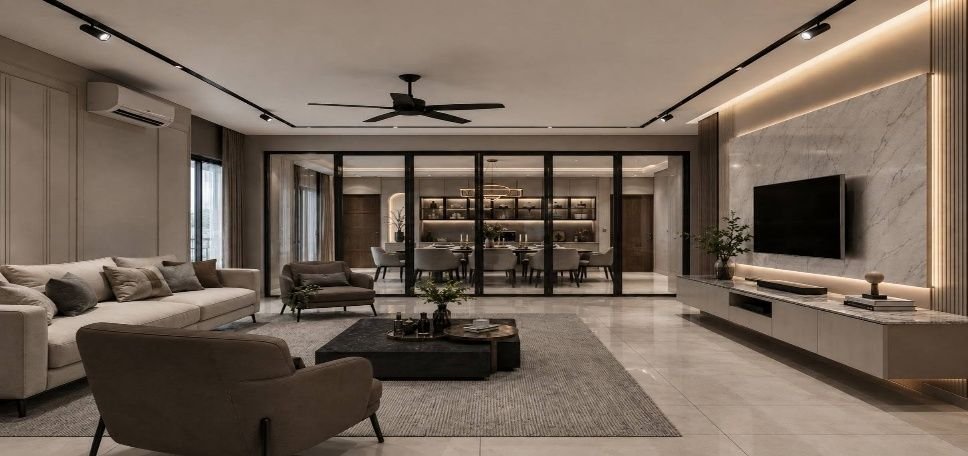 Modern Luxury Living & Dining Interior