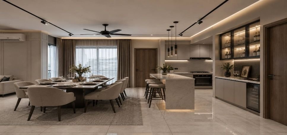 Modern Luxury Living & Dining Interior — photo 2