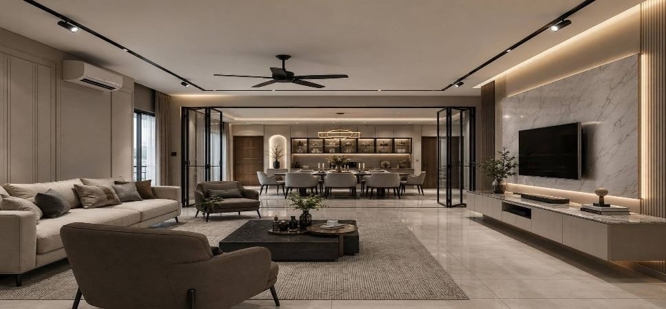Modern Luxury Living & Dining Interior — photo 9